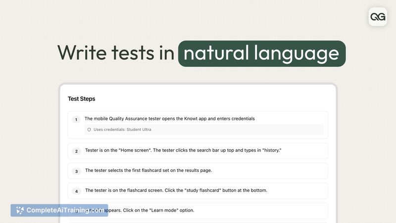 QualGent, screenshot 4