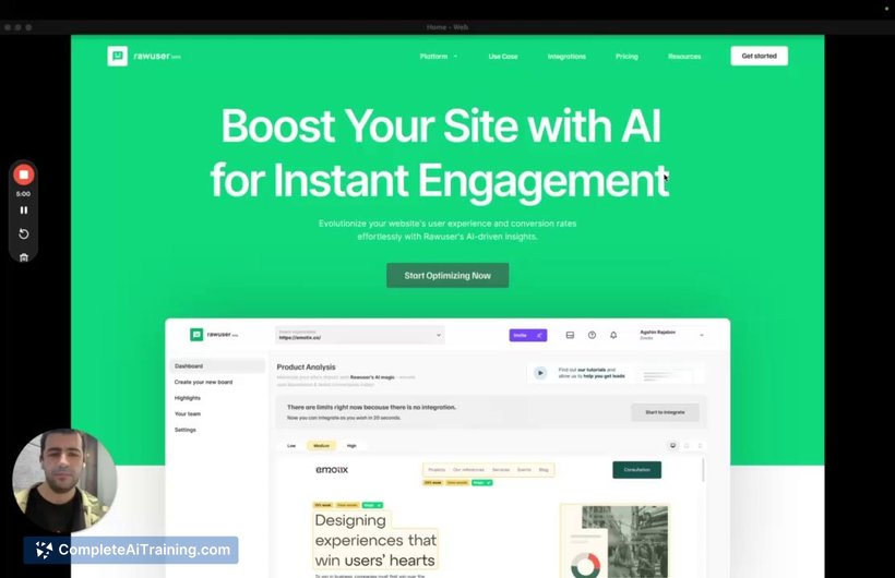 RawuserAI - Transform Your Website, screenshot 3