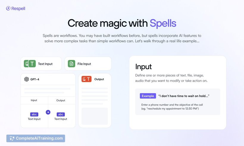 Respell, screenshot 2