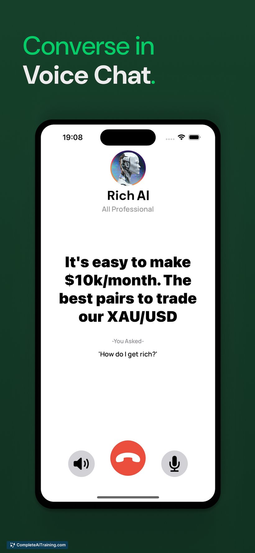 Rich AI, screenshot 2
