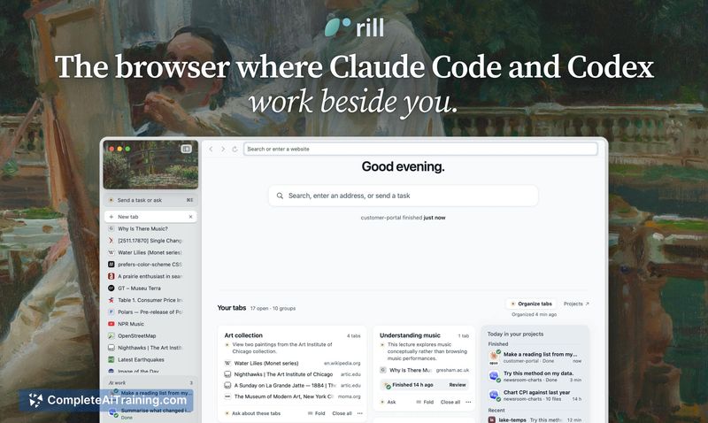 Rill Browser, screenshot 1