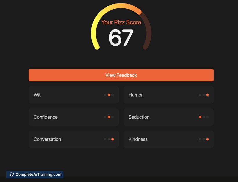 Rizz.AI, screenshot 2