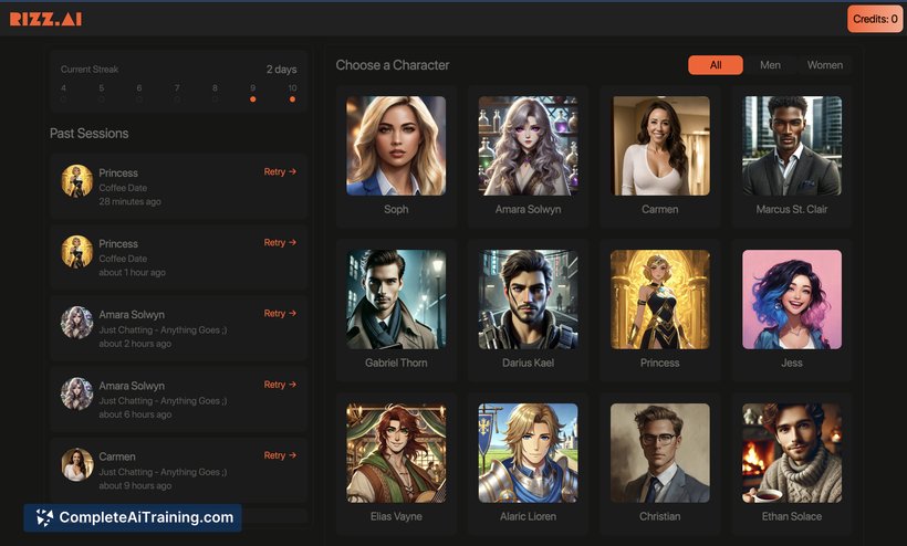 Rizz.AI, screenshot 3