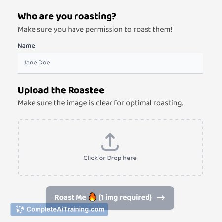 Roast AI, screenshot 2