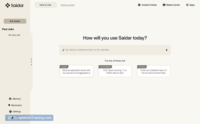 Saidar 2.0, screenshot 1