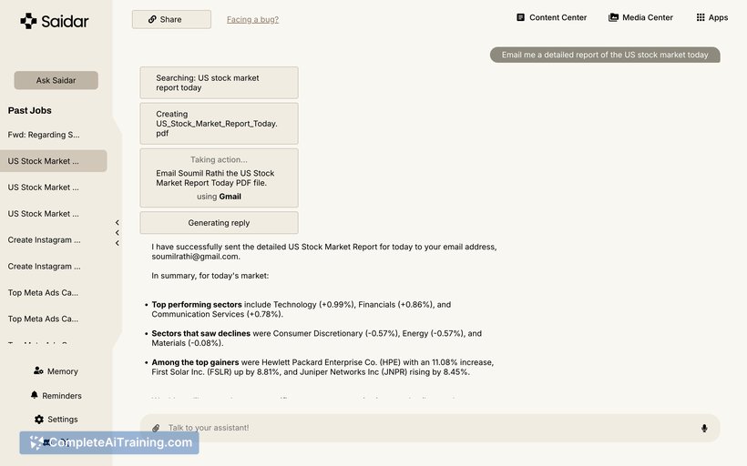 Saidar 2.0, screenshot 2