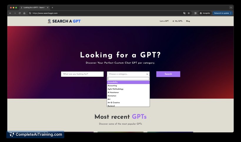 Search a GPT