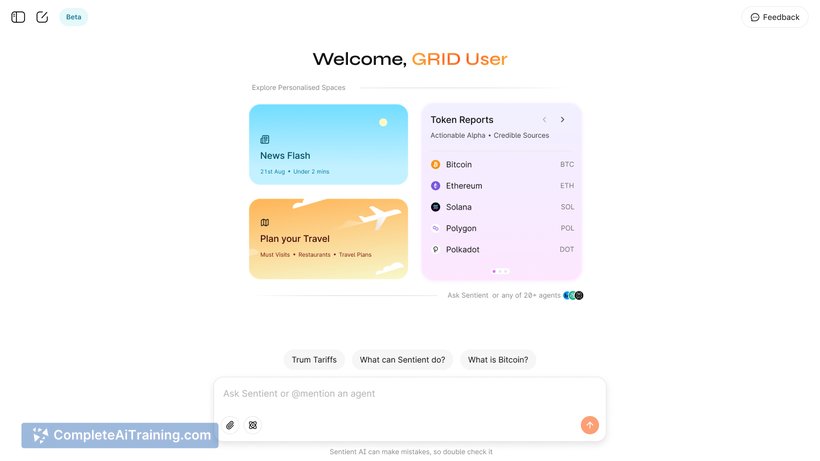 Sentient Chat, screenshot 2