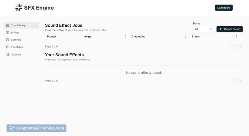 SFX Engine, screenshot 2