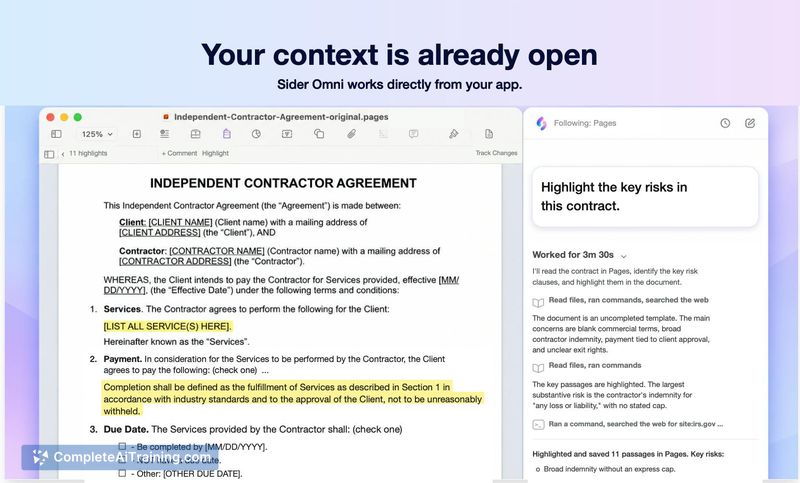 Sider Omni Sidebar
