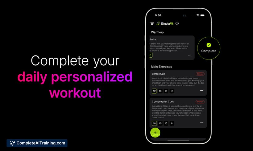 SimplyFit, screenshot 2