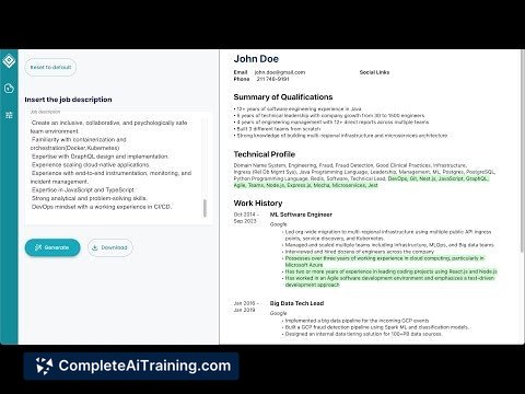 Smart CV Generator, screenshot 2