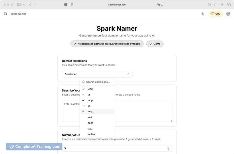Spark Namer, screenshot 4
