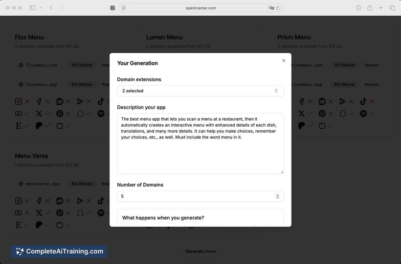 Spark Namer, screenshot 5