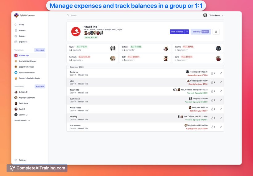 SplitMyExpenses 2.0