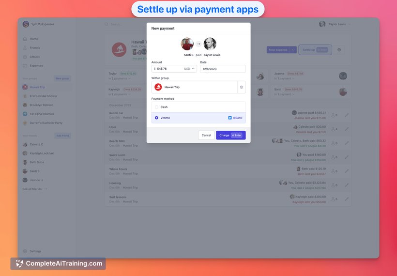 SplitMyExpenses 2.0, screenshot 3