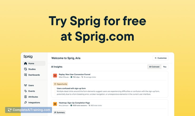 Sprig 2.0 AI Product Experience Platform