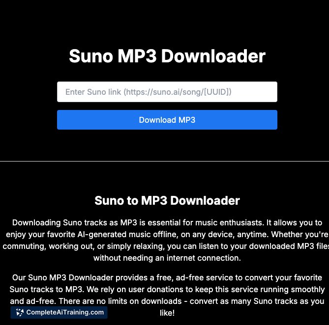 Suno MP3 Downloader