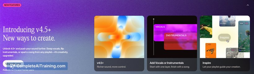 Suno v4.5+, screenshot 5