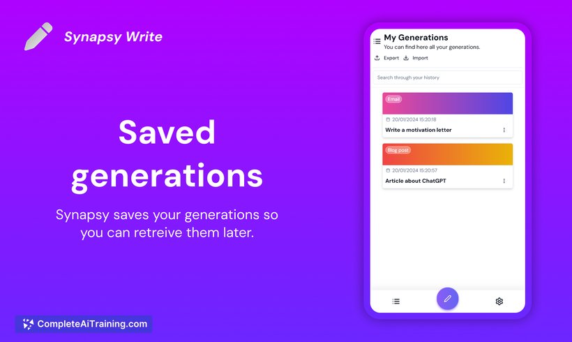 Synapsy Write, screenshot 3