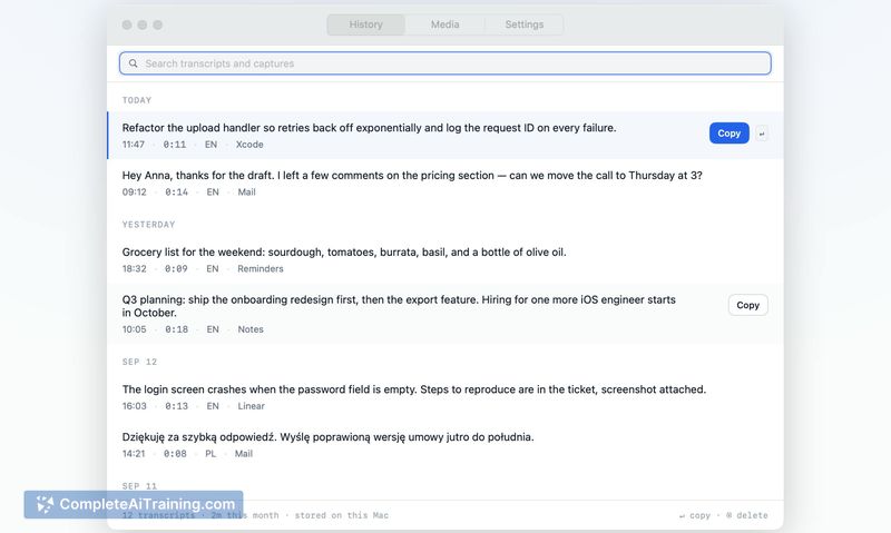 Szept, screenshot 1