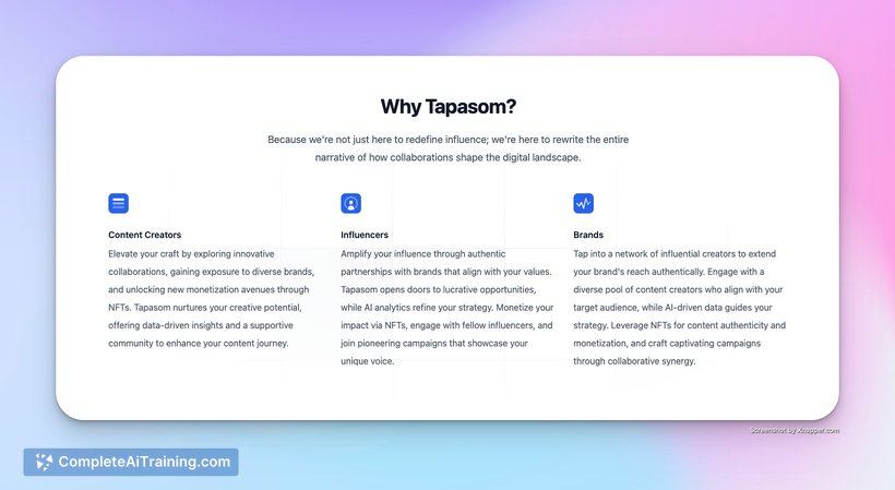 Tapasom, screenshot 2