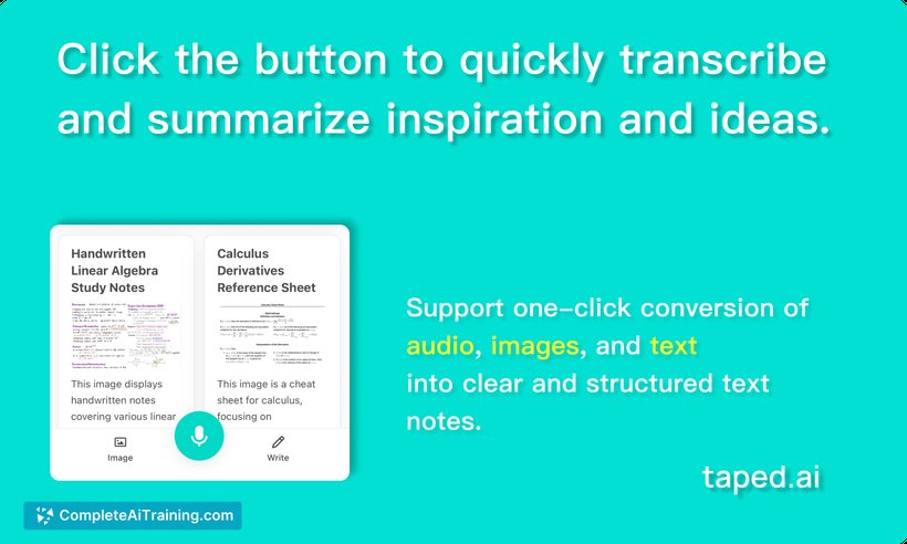 Taped.ai, screenshot 3
