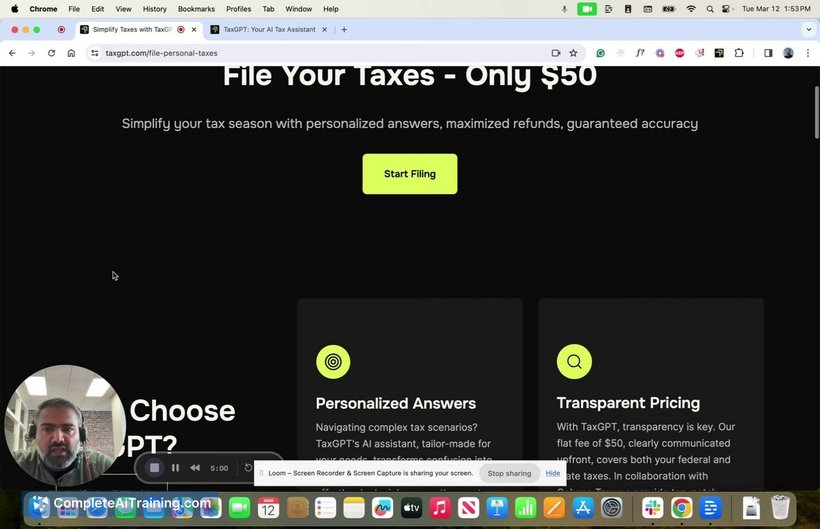TaxGPT, screenshot 2