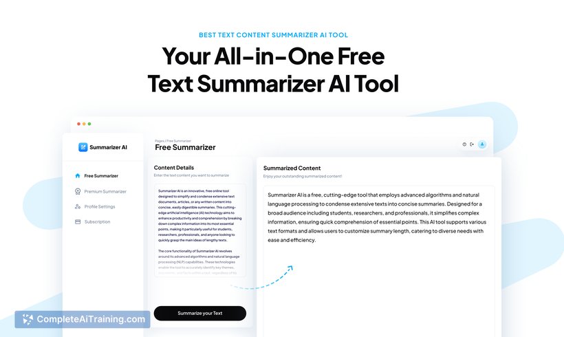 Text Summarizer AI, screenshot 3