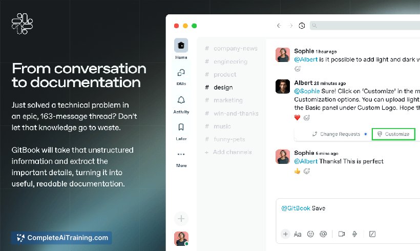 The New GitBook, screenshot 2