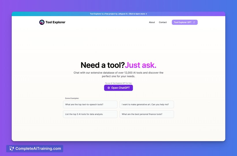 Tool Explorer, screenshot 2
