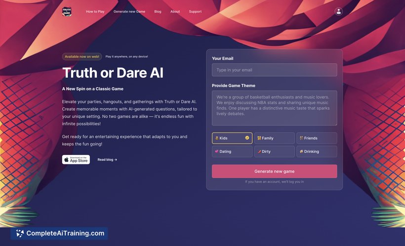 Truth or Dare AI, screenshot 2