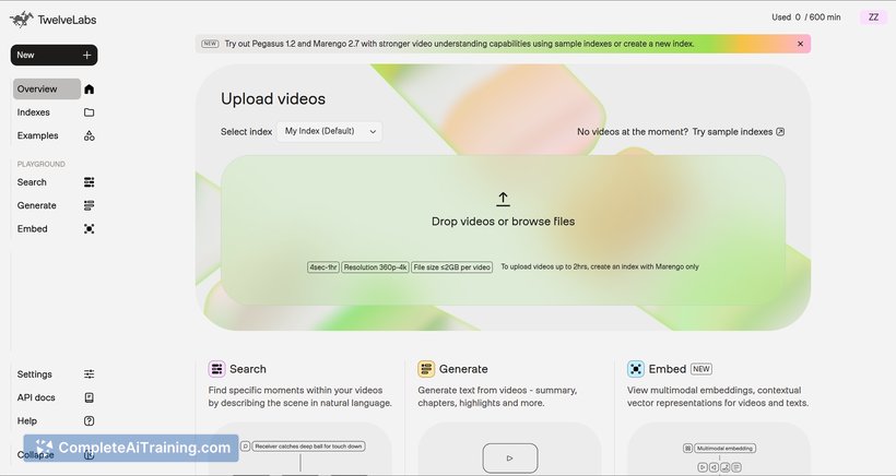 TwelveLabs, screenshot 5