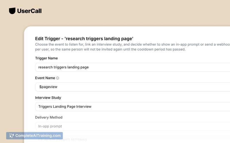 Usercall Triggers, screenshot 5