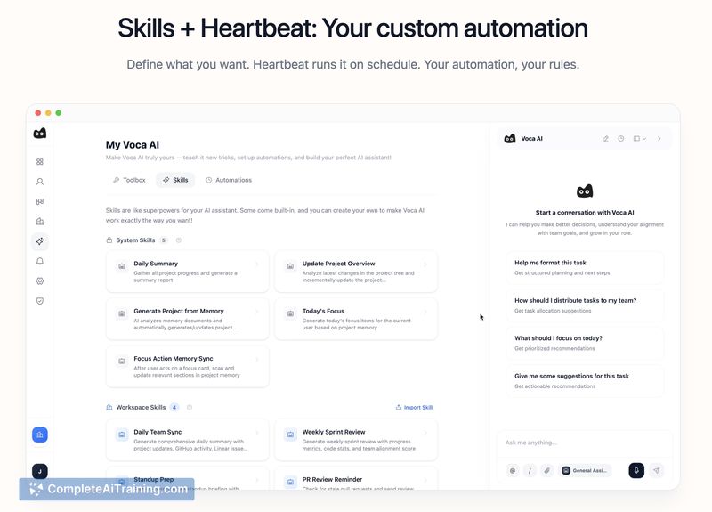 Voca AI, screenshot 2