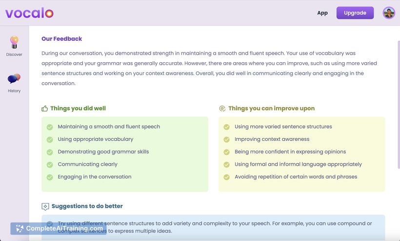 Vocalo.ai, screenshot 3
