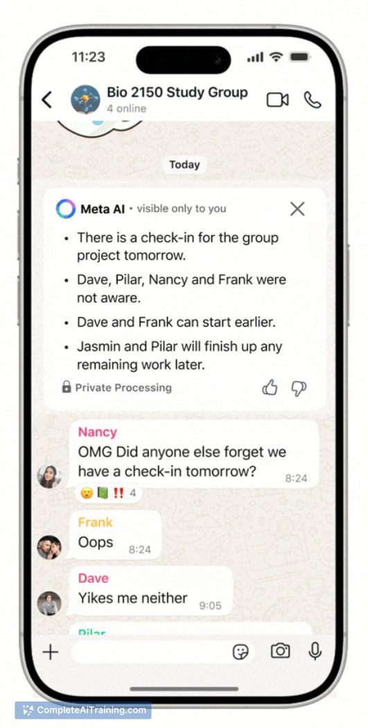 WhatsApp Message Summaries