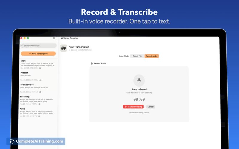 Whisper Snapper for Mac