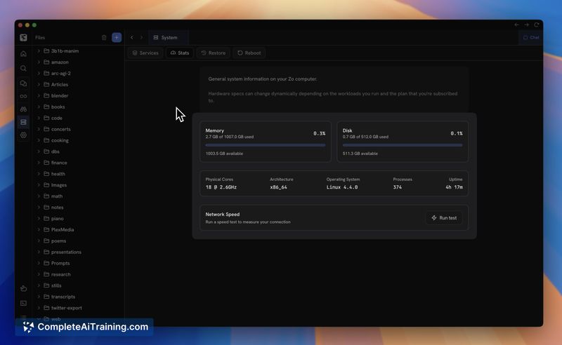 Zo Computer, screenshot 2