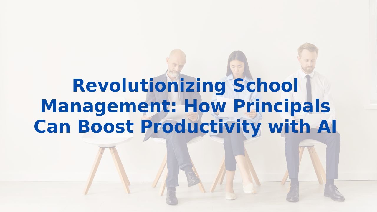 Revolutionizing School Management: How Principals Can Boost Productivity with AI