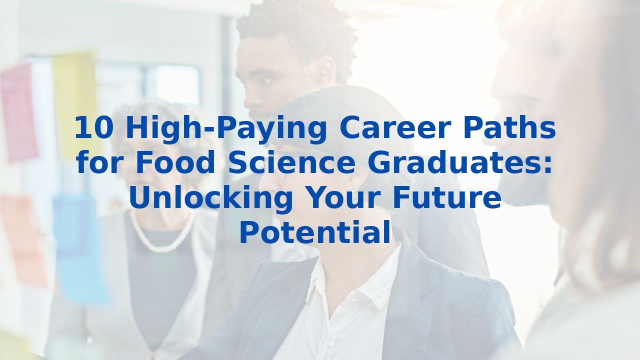 10 High-Paying Career Paths for Food Science Graduates: Unlocking Your Future Potential