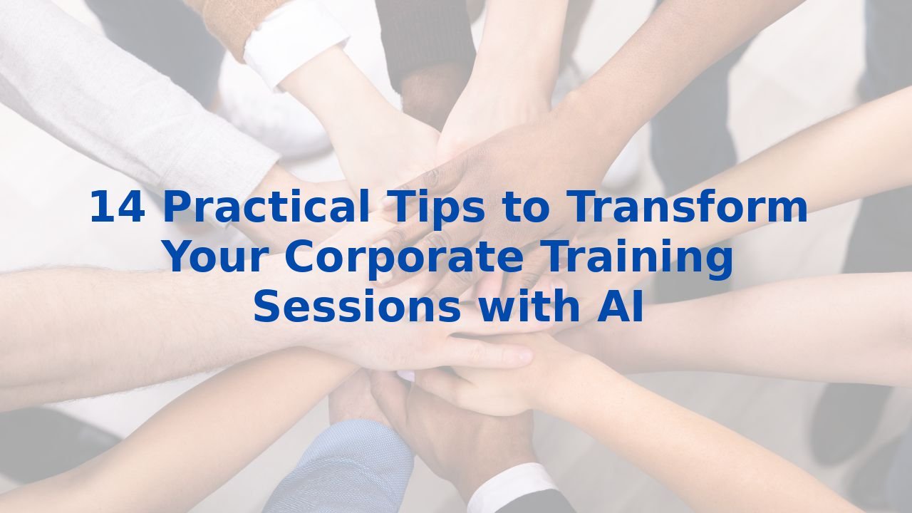 14 Practical Tips to Transform Your Corporate Training Sessions with AI