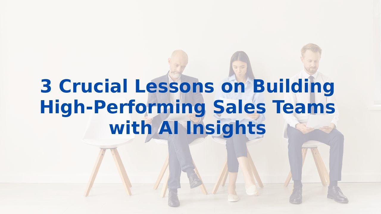 3 Crucial Lessons on Building High-Performing Sales Teams with AI Insights