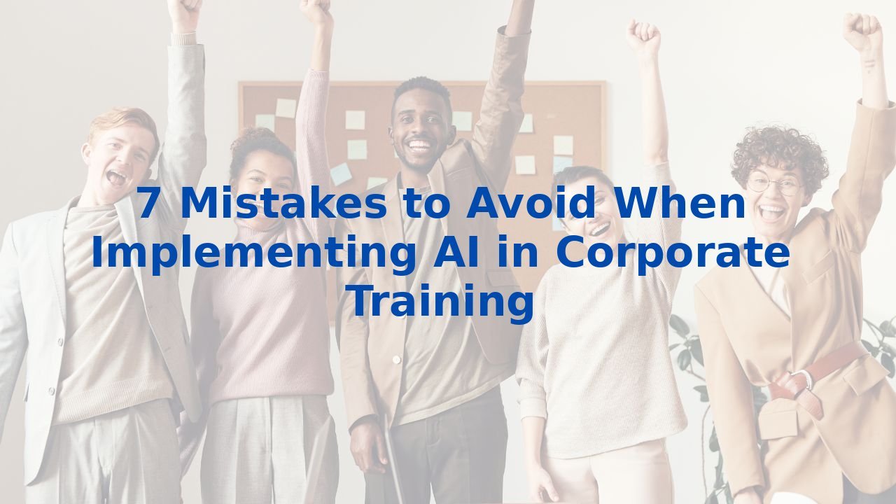7 Mistakes to Avoid When Implementing AI in Corporate Training