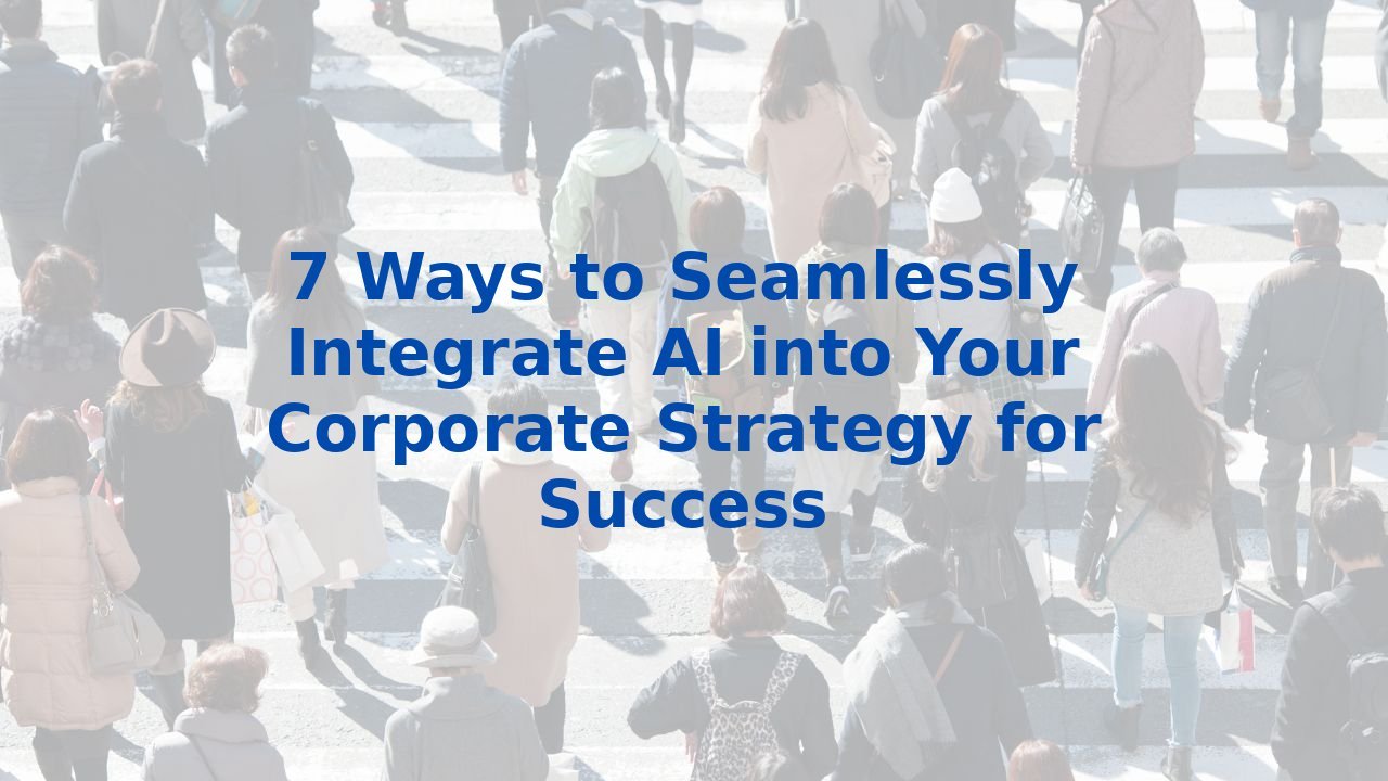 7 Ways to Seamlessly Integrate AI into Your Corporate Strategy for Success