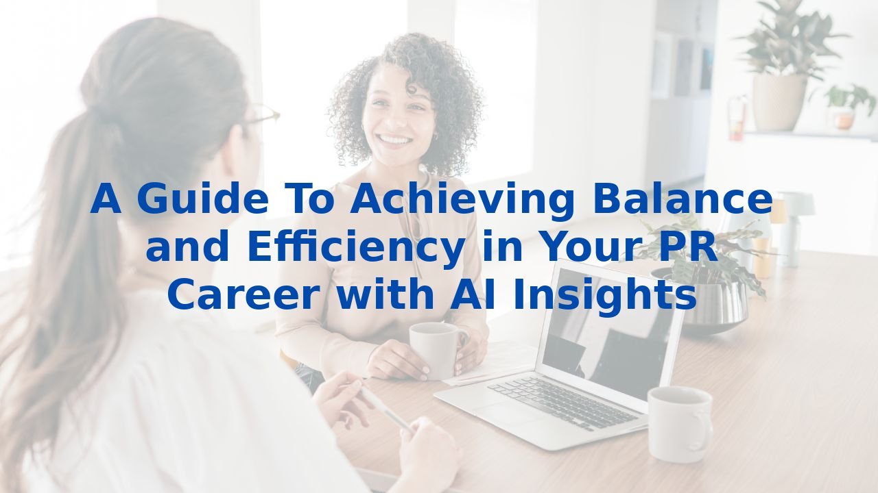 A Guide To Achieving Balance and Efficiency in Your PR Career with AI Insights