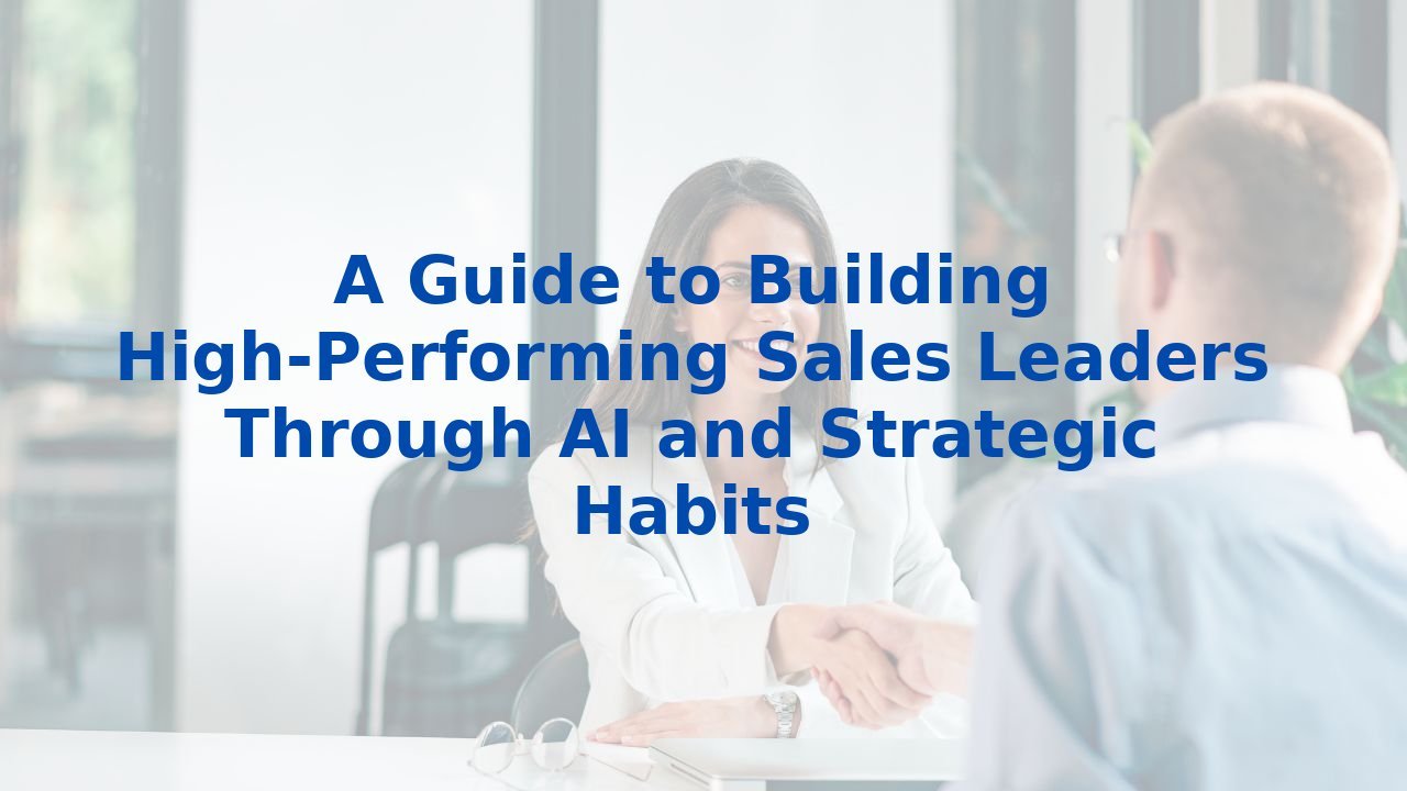 A Guide to Building High-Performing Sales Leaders Through AI and Strategic Habits