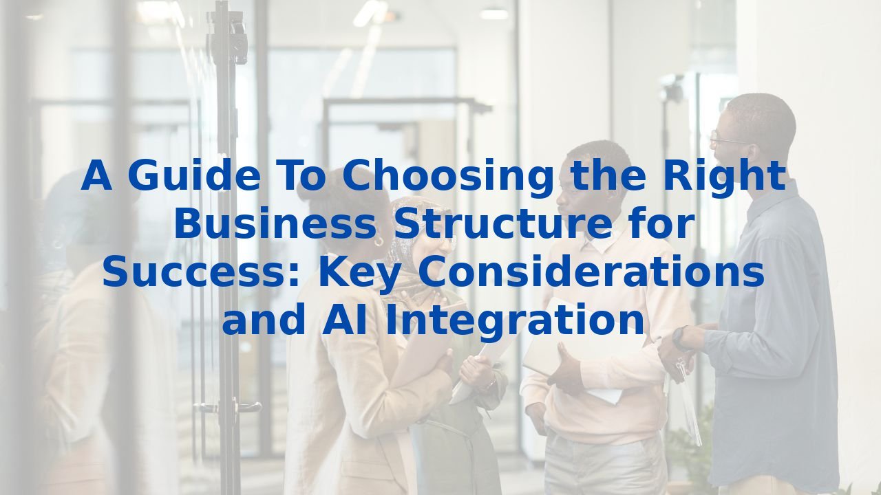 A Guide To Choosing the Right Business Structure for Success: Key ...