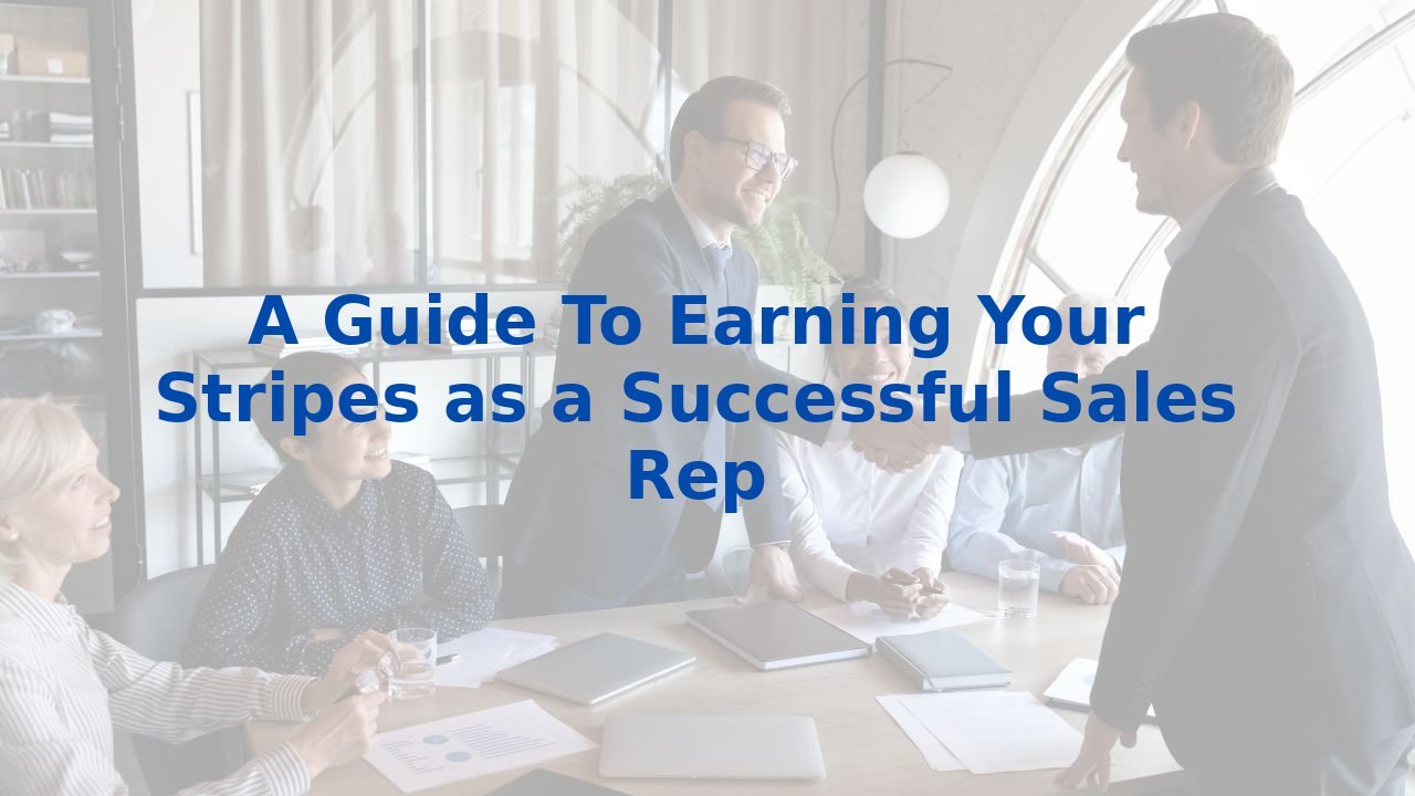 A Guide To Earning Your Stripes as a Successful Sales Rep