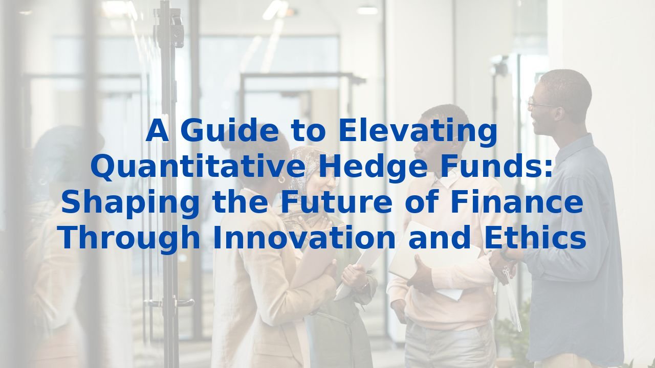 A Guide to Elevating Quantitative Hedge Funds: Shaping the Future of Finance Through Innovation and Ethics